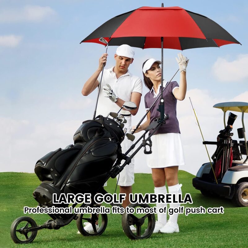 extra large golf umbrella double canopy vented windproof oversize stick umbrellas