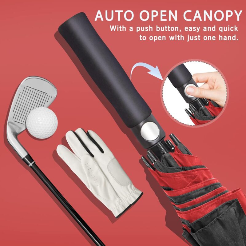 extra large golf umbrella double canopy vented windproof oversize stick umbrellas